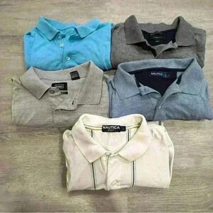 Lot Of 5 Men’s Polo Shirts Size Large